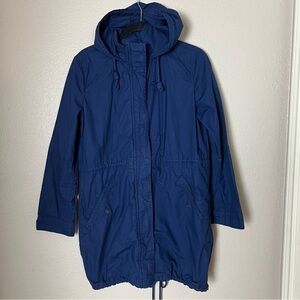 Levis Jacket Trench Coat Womens Small Blue Hooded Gorpcore Outdoor Layering